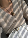 By Alona tiger's eye heart pendant necklace gold, imported from the UK