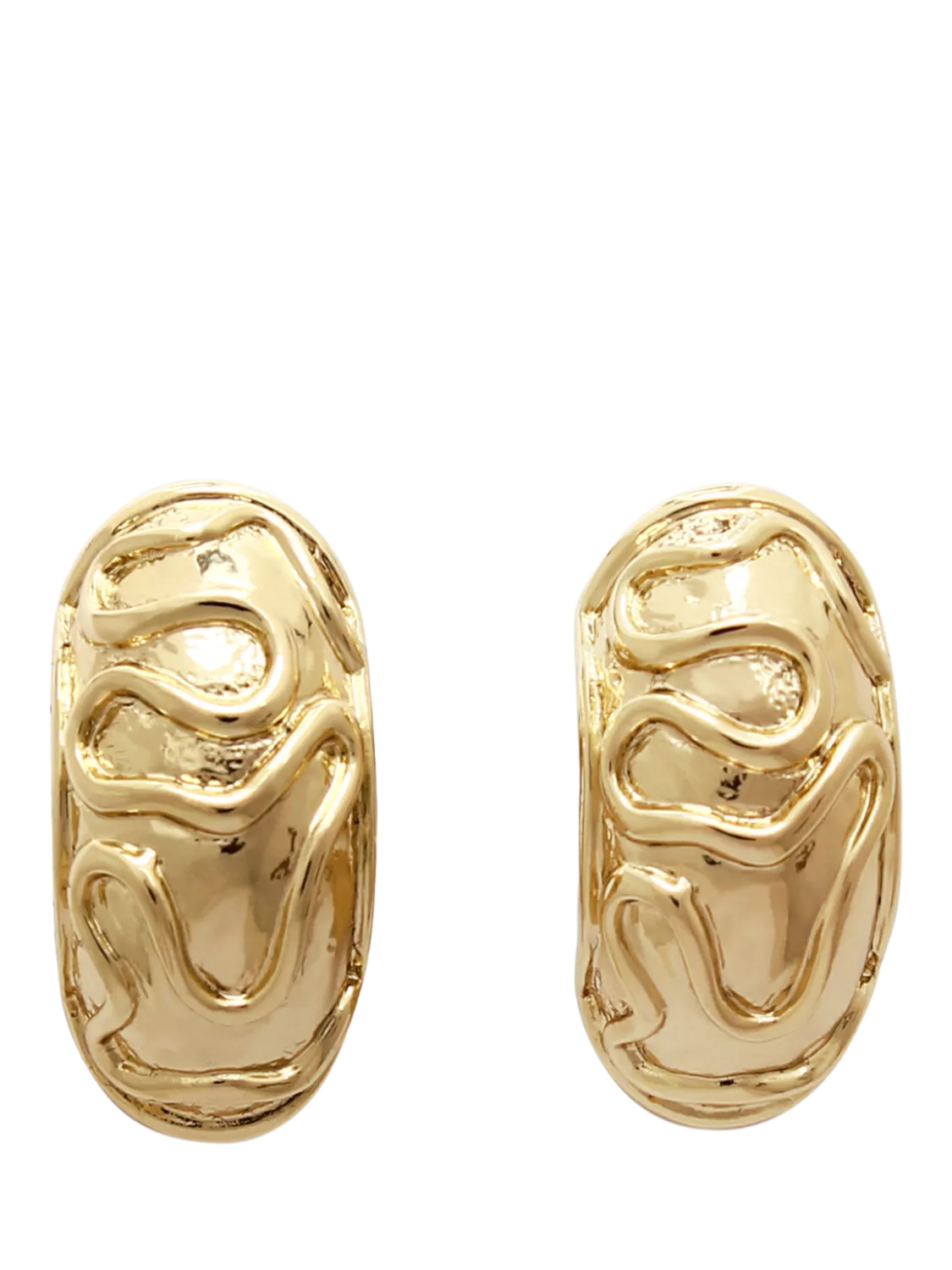 By Alona Noa clip earrings gold plated brass, UK version