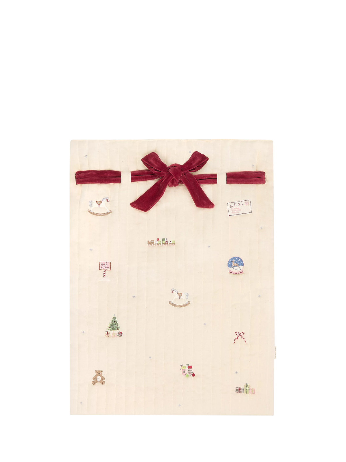 Avery Row embroidered Christmas present sack, UK version