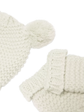 Katie Loxton baby hat and mittens set white, imported from the UK