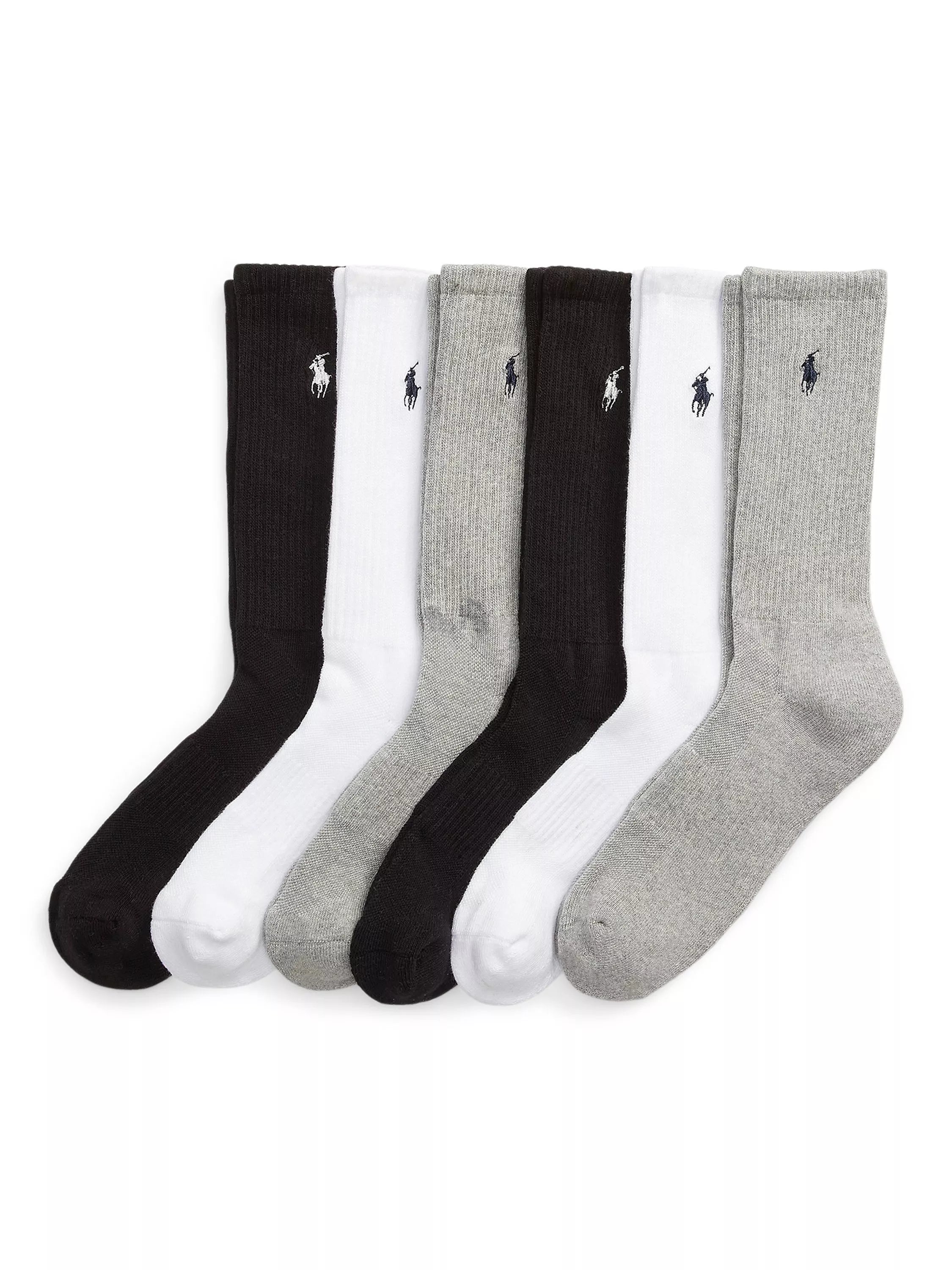 Ralph Lauren polo pony cotton blend socks pack of 6 (British brand)
