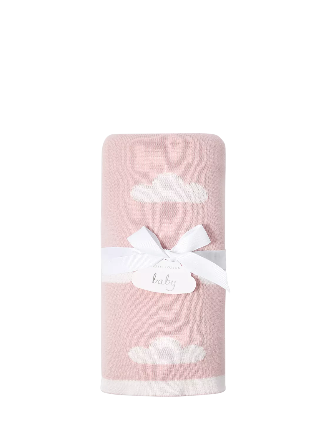 Katie Loxton pink baby blanket with cotton lining - British product