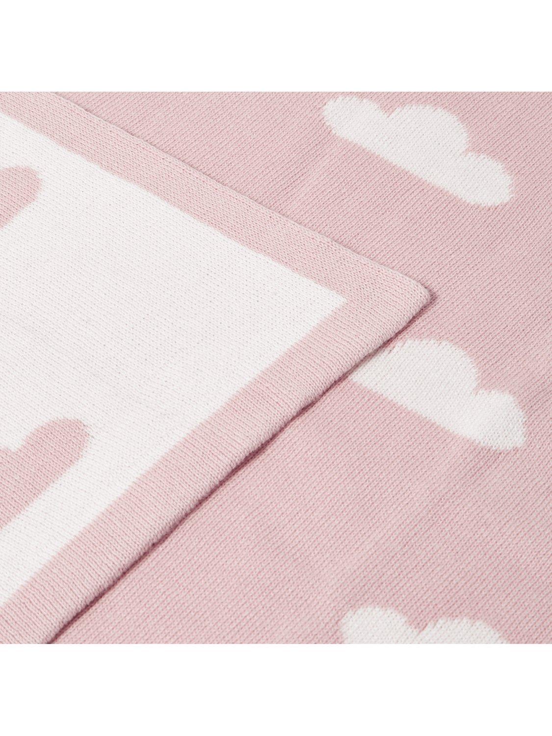 Katie Loxton pink baby blanket with cotton lining - British product