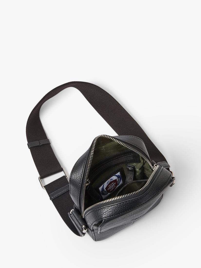 Osprey London Jacob leather phone bag, imported from the UK
