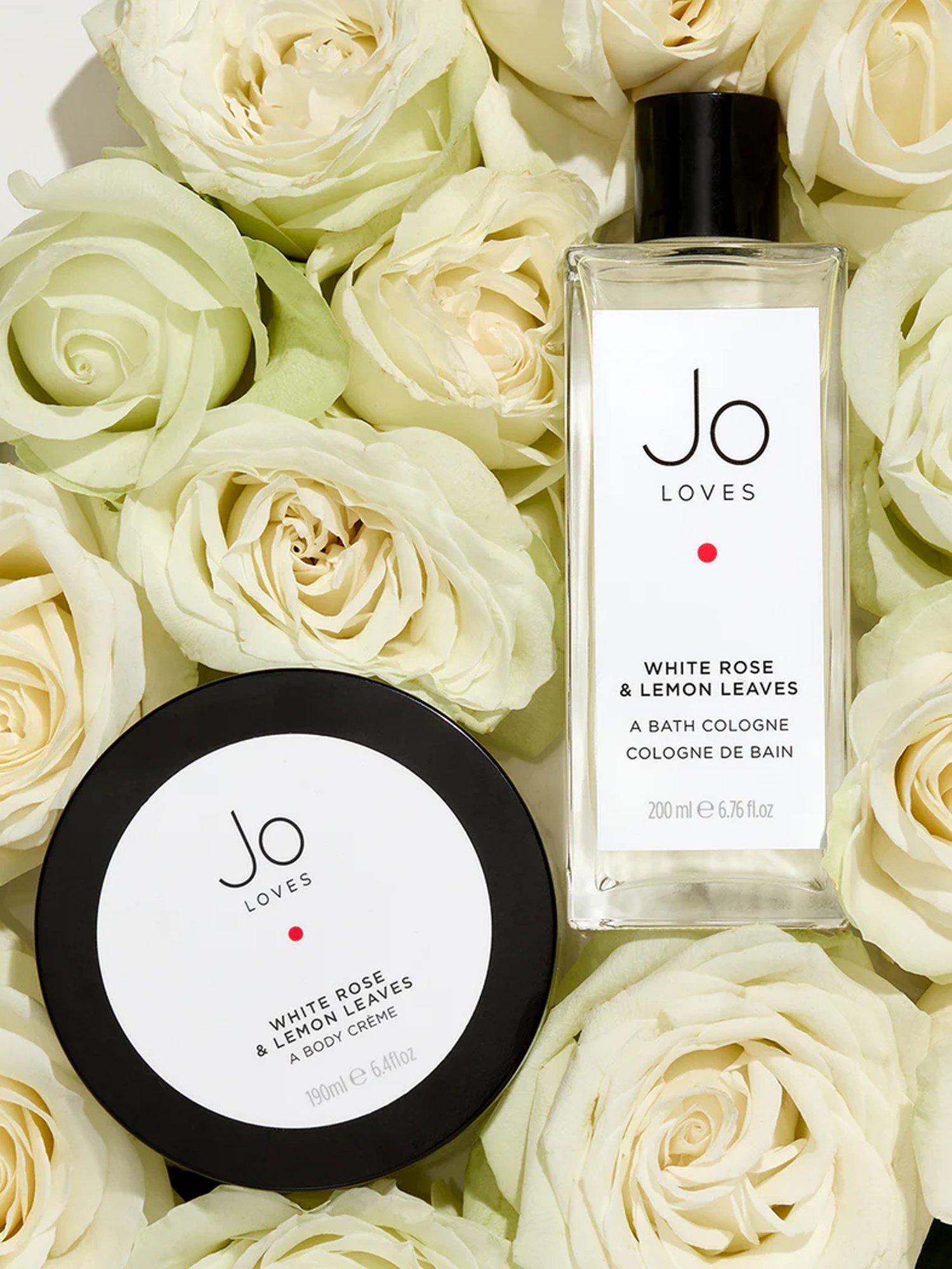 Jo Loves Bath Cologne White Rose & Lemon Leaves 200ml, imported from the UK