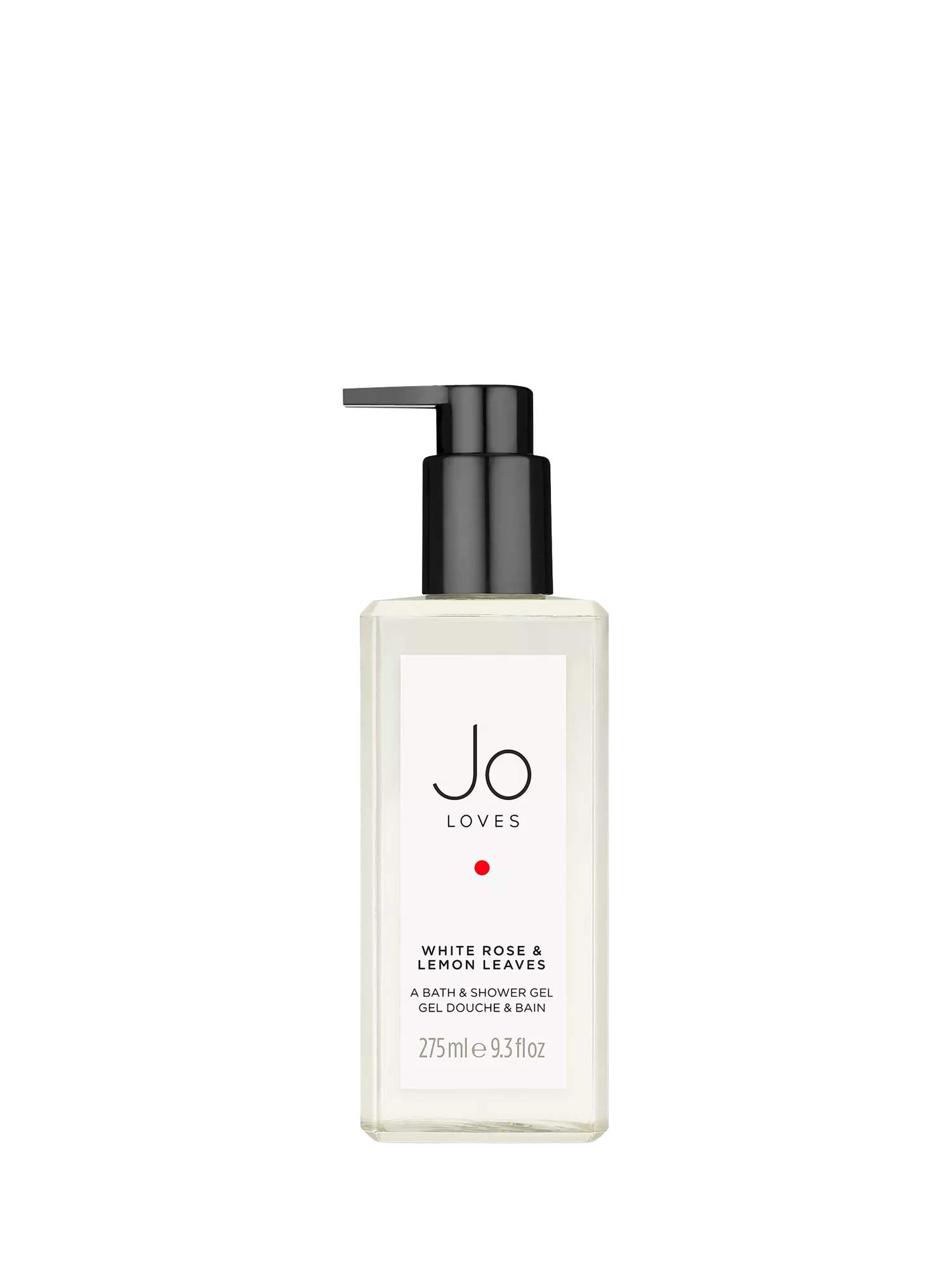 Jo Loves Bath & Shower Gel White Rose & Lemon Leaves 275ml - British product