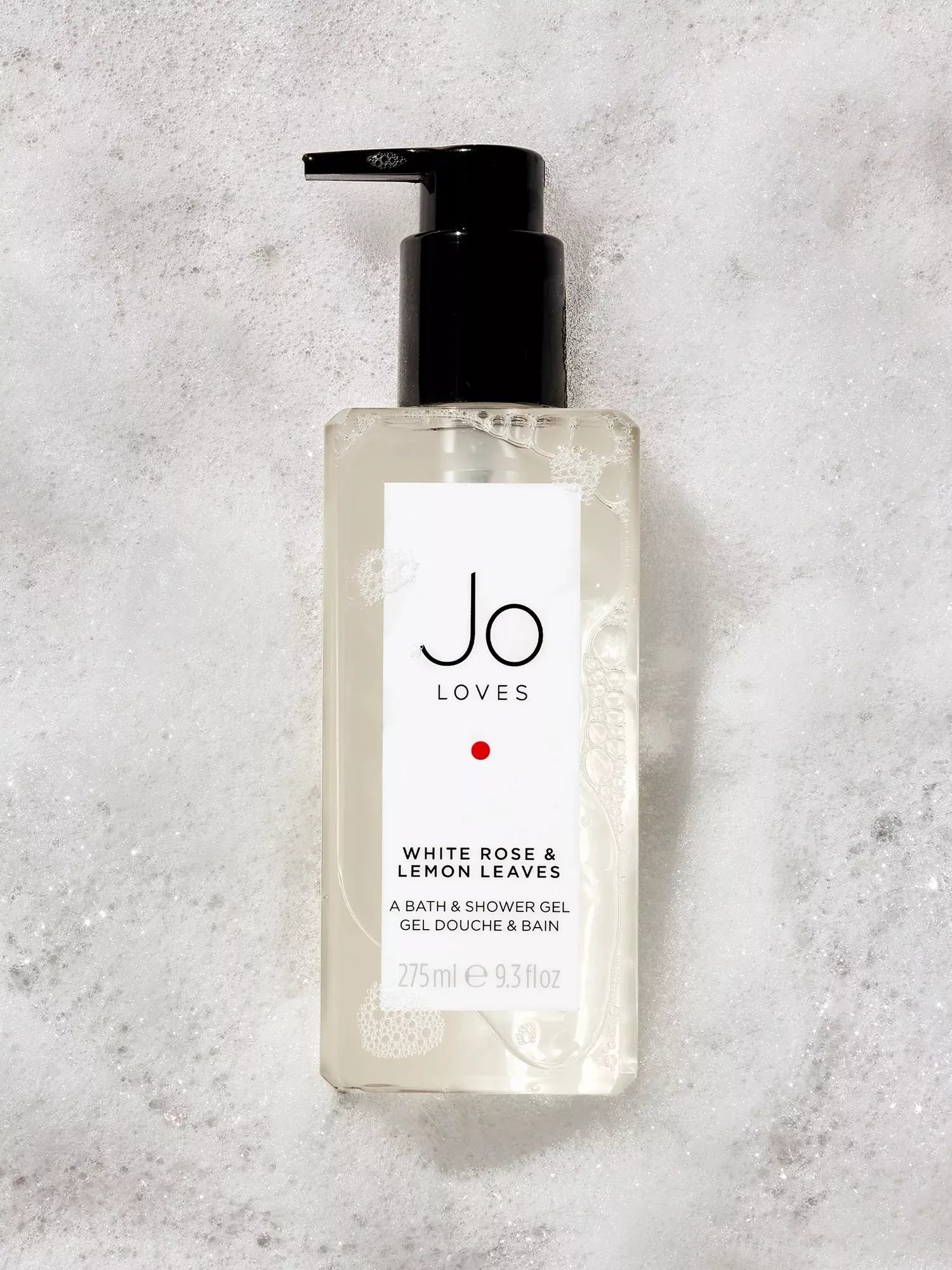 Jo Loves Bath & Shower Gel White Rose & Lemon Leaves 275ml - British product