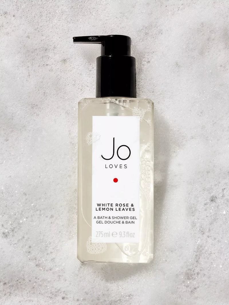Jo Loves Bath & Shower Gel White Rose & Lemon Leaves 275ml - British product