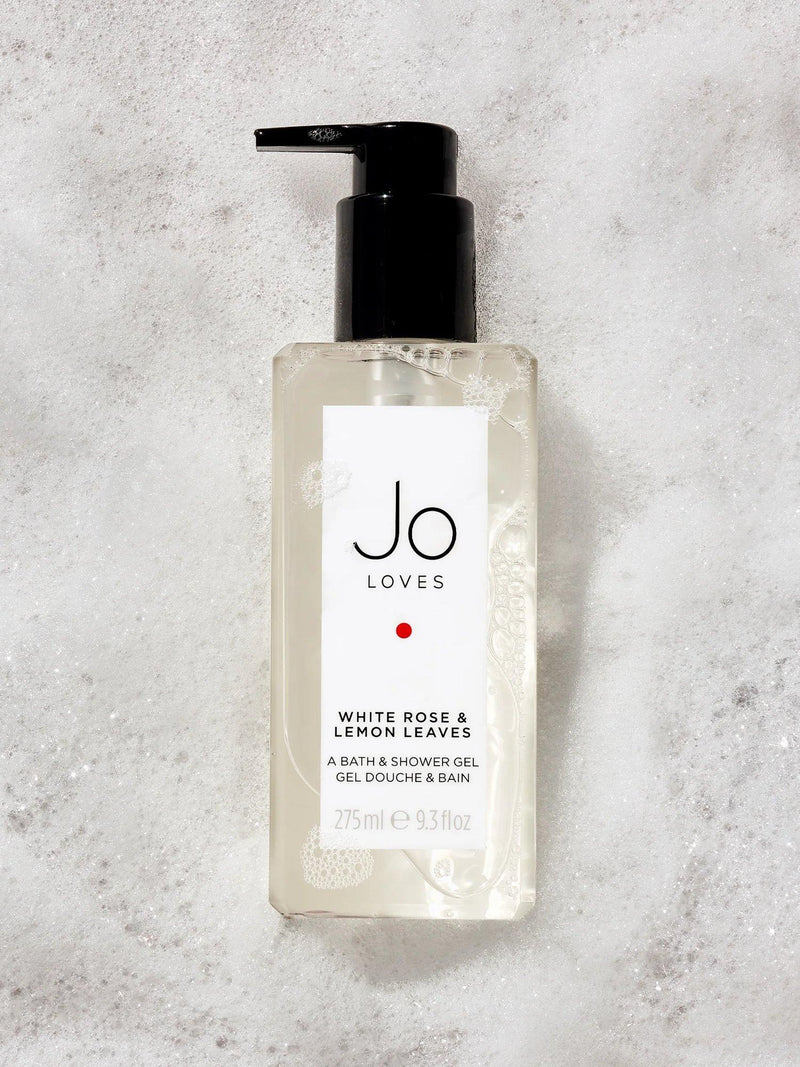 Jo Loves Bath & Shower Gel White Rose & Lemon Leaves 275ml - British product