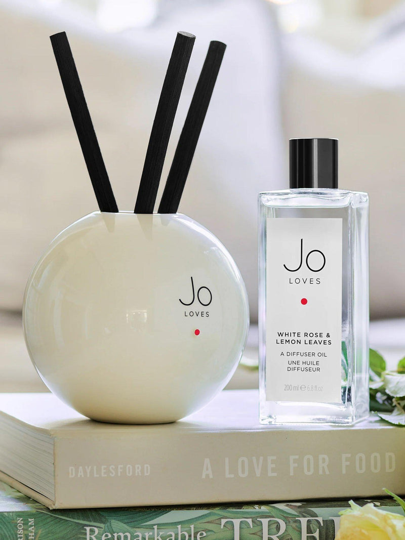 Jo Loves diffuser refill White Rose & Lemon Leaves 200ml, imported from the UK