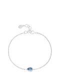 Dower & Hall sterling silver chain bracelet with topaz gem - British product