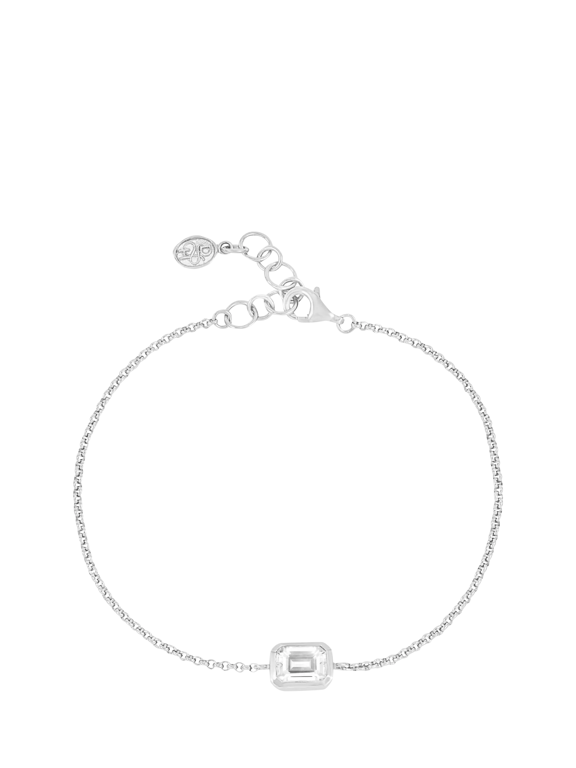 Dower & Hall white topaz chain bracelet 18cm, UK version