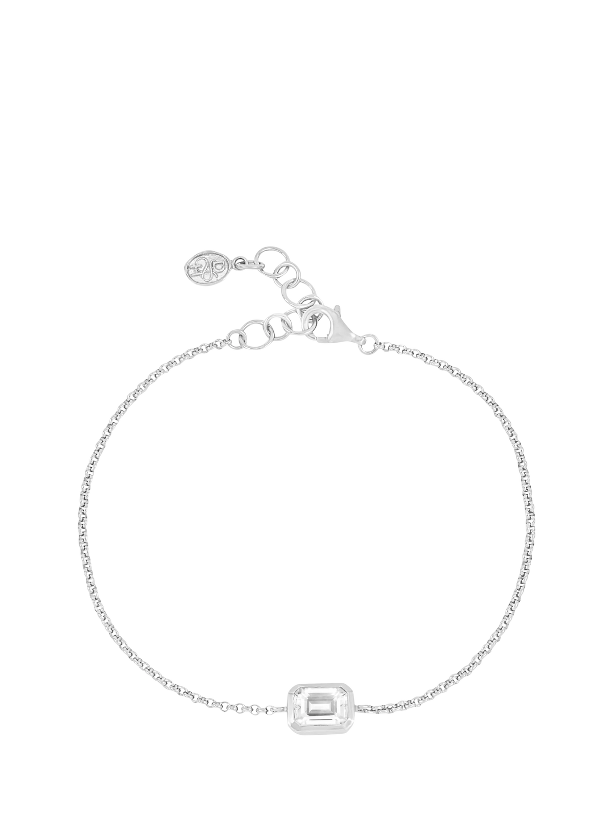 Dower & Hall white topaz chain bracelet 18cm, UK version