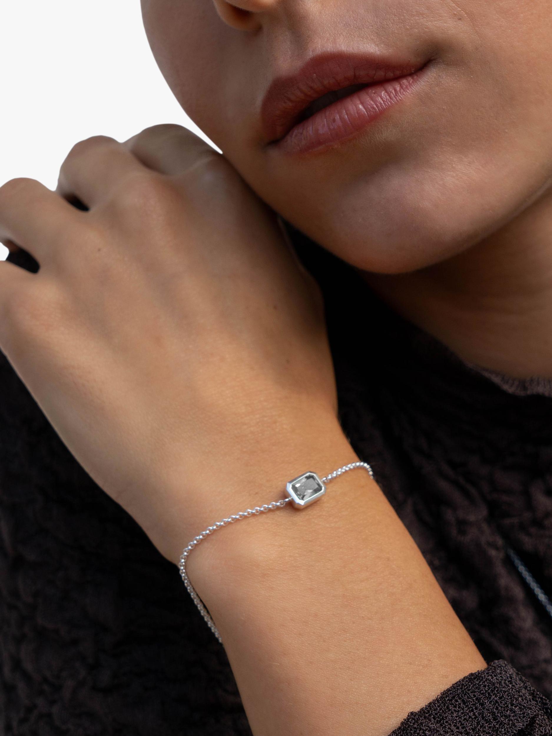 Dower & Hall white topaz chain bracelet 18cm, UK version