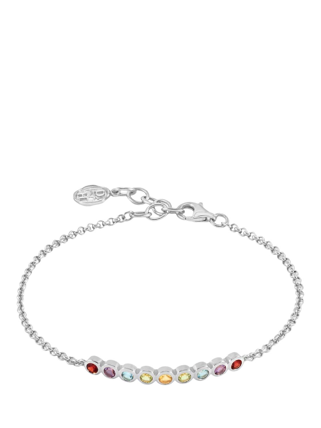 Dower & Hall gemstone bracelet multi silver (British brand)