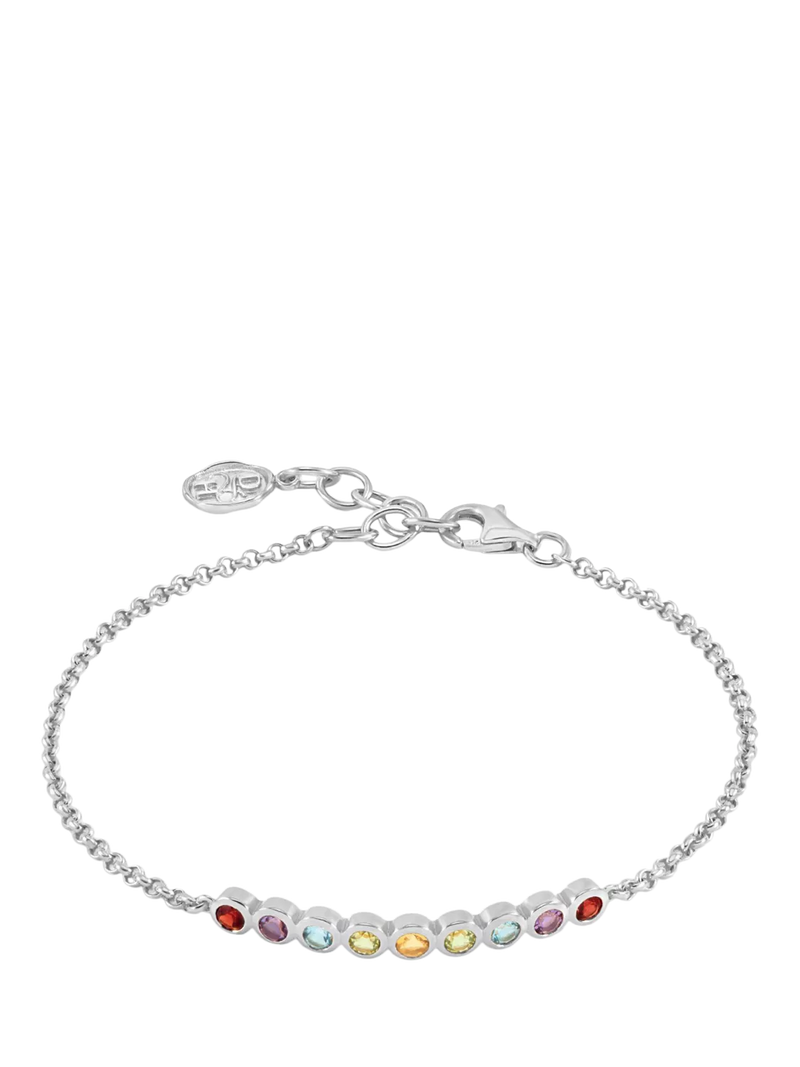Dower & Hall gemstone bracelet multi silver (British brand)