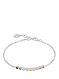 Dower & Hall gemstone bracelet multi silver (British brand)