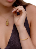 Dower & Hall multi stone gold vermeil chain bracelet (British brand)