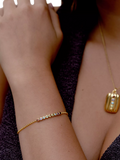 Dower & Hall multi stone gold vermeil chain bracelet (British brand)