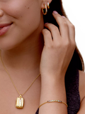 Dower & Hall multi stone gold vermeil chain bracelet (British brand)