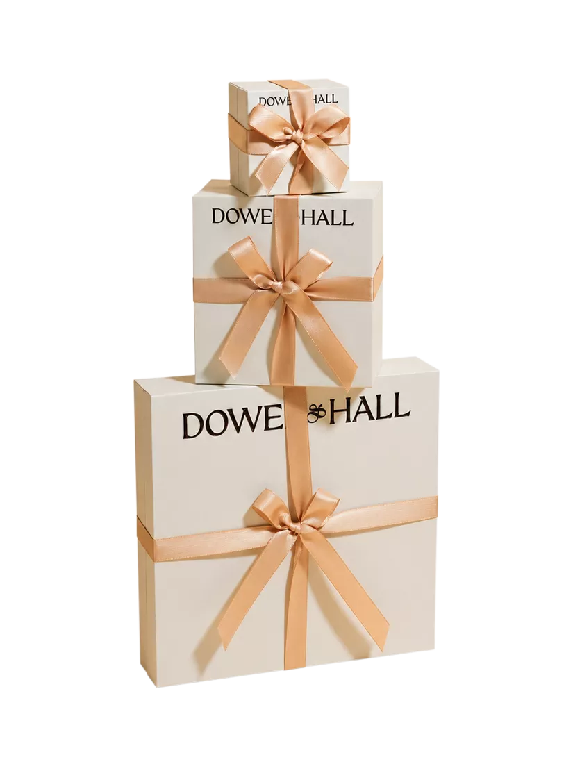 Dower & Hall oval peacock pearl drop earrings 8mm (British brand)