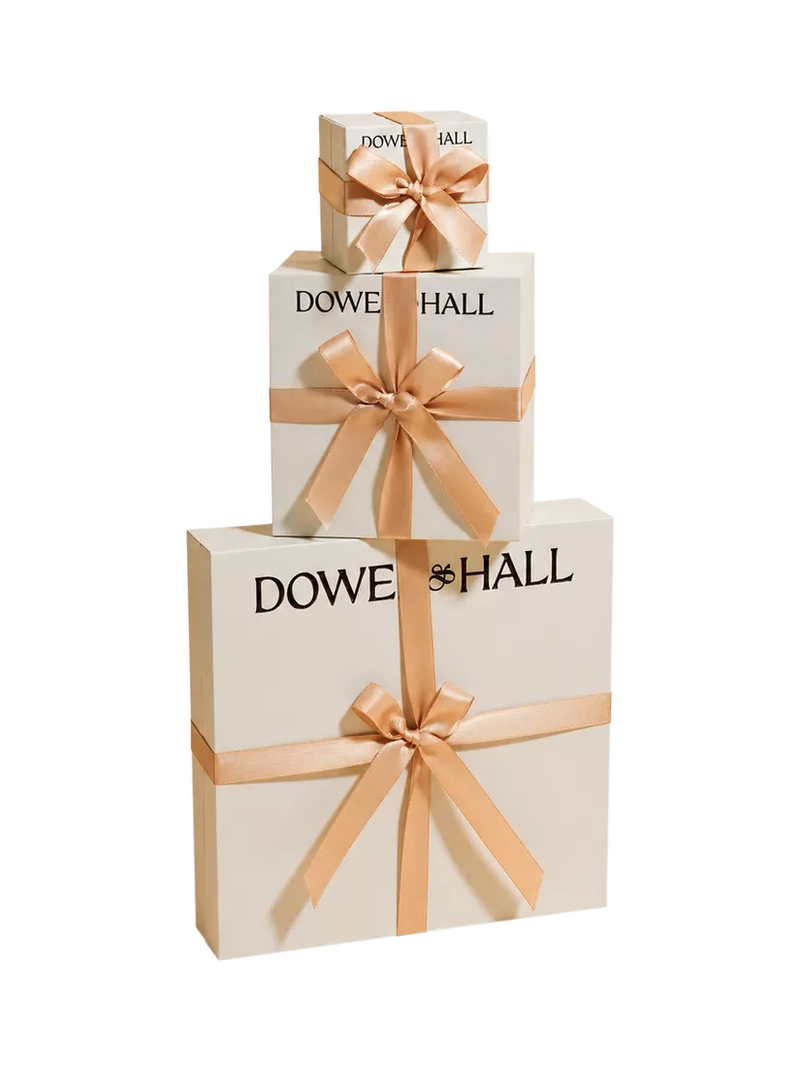 Dower & Hall oval peacock pearl drop earrings 8mm (British brand)