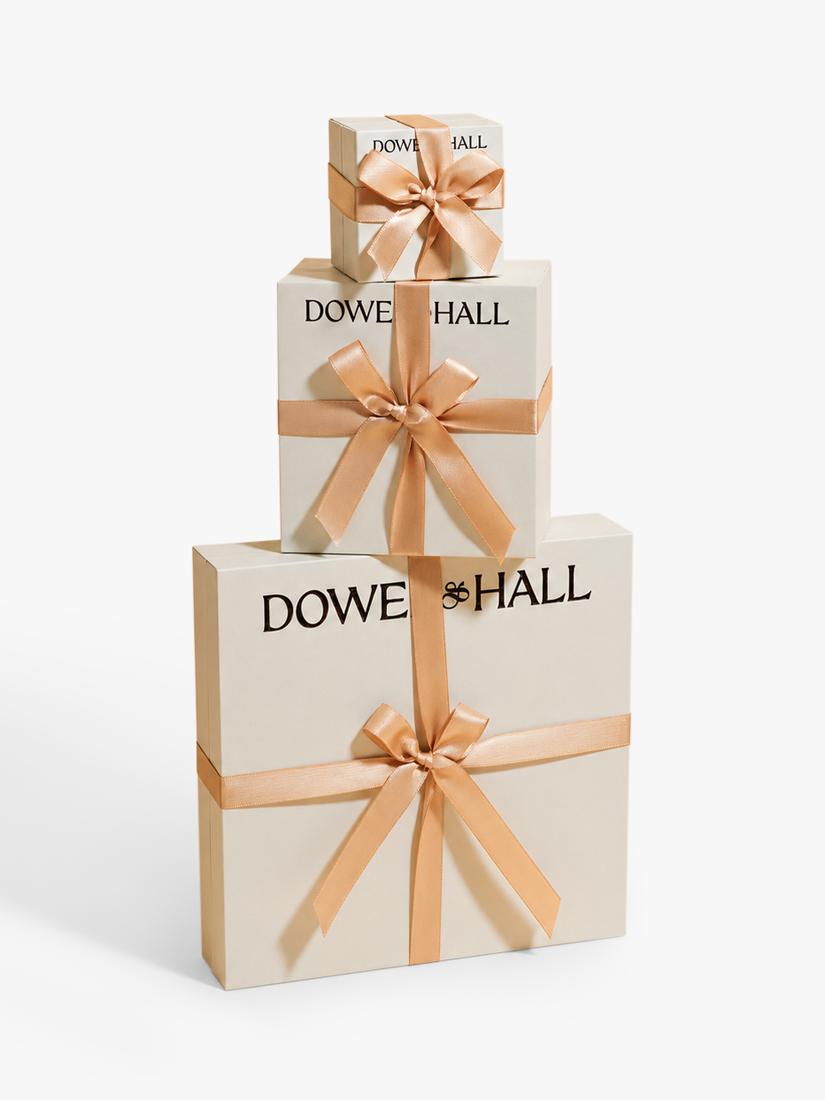 Dower & Hall oval peacock pearl drop earrings 8mm (British brand)