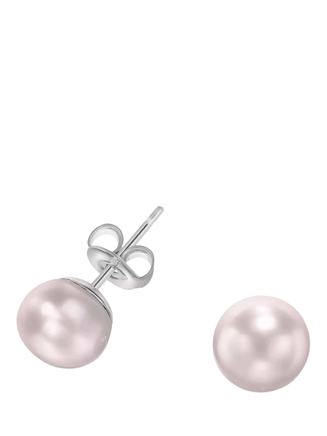 Dower & Hall 8mm Freshwater Pearl Stud Earrings, Silver