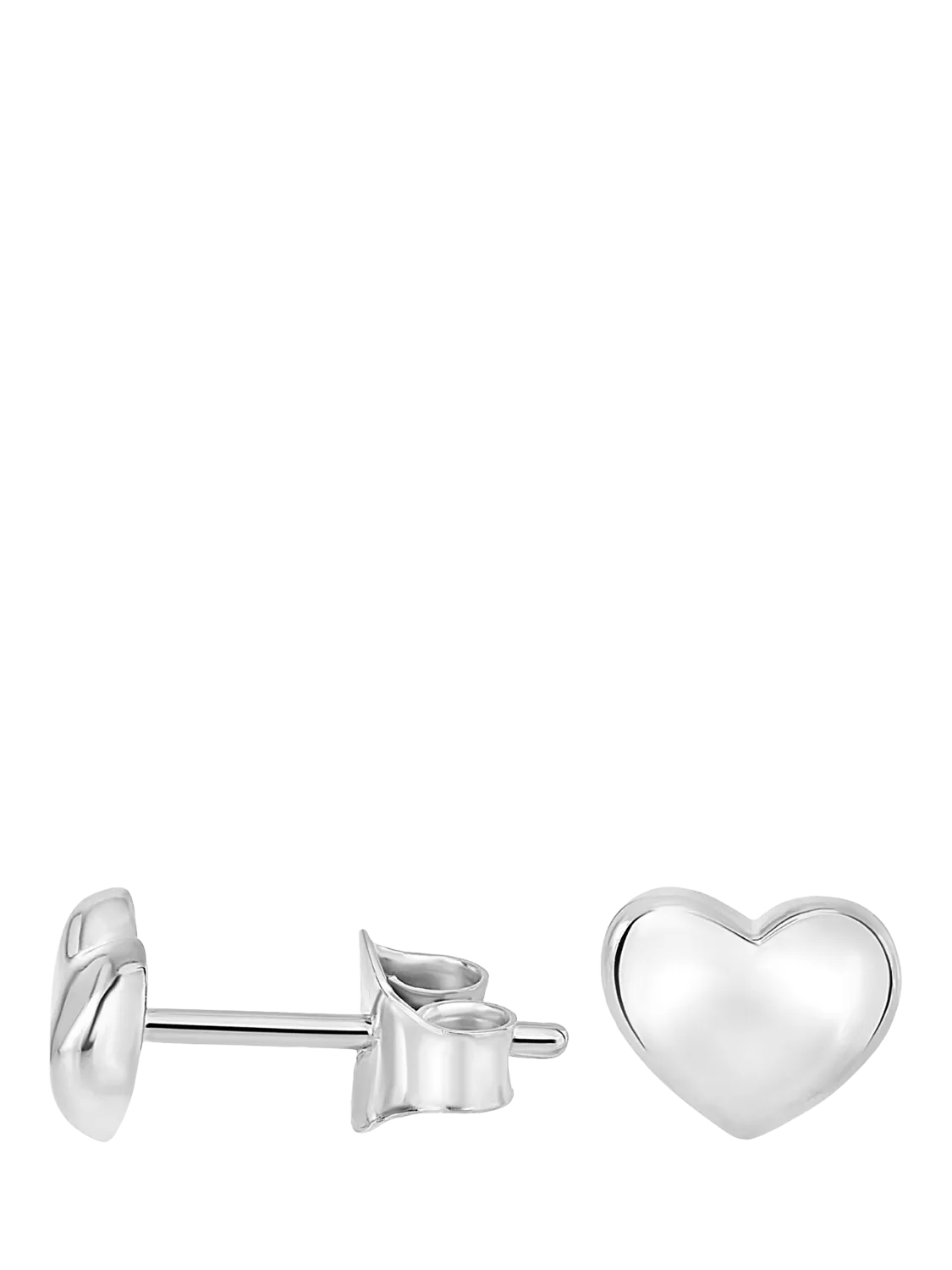 Dower & Hall mini puff heart stud earrings 0.8cm, imported from the UK