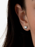 Dower & Hall mini puff heart stud earrings 0.8cm, imported from the UK