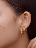 Dower & Hall rainbow huggie hoop earrings gold vermeil, imported from UK