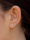 Dower & Hall dewdrop stud earrings 3mm - British product