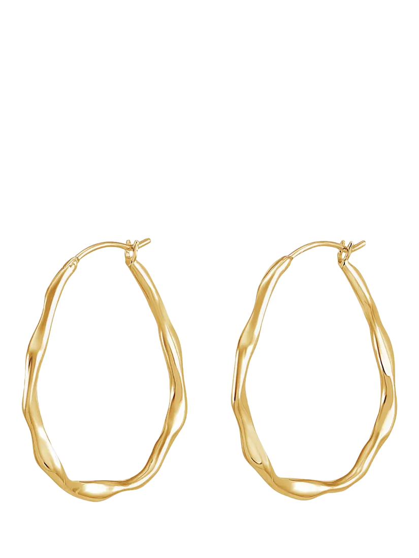 Dower & Hall Large Oval Waterfall Earrings