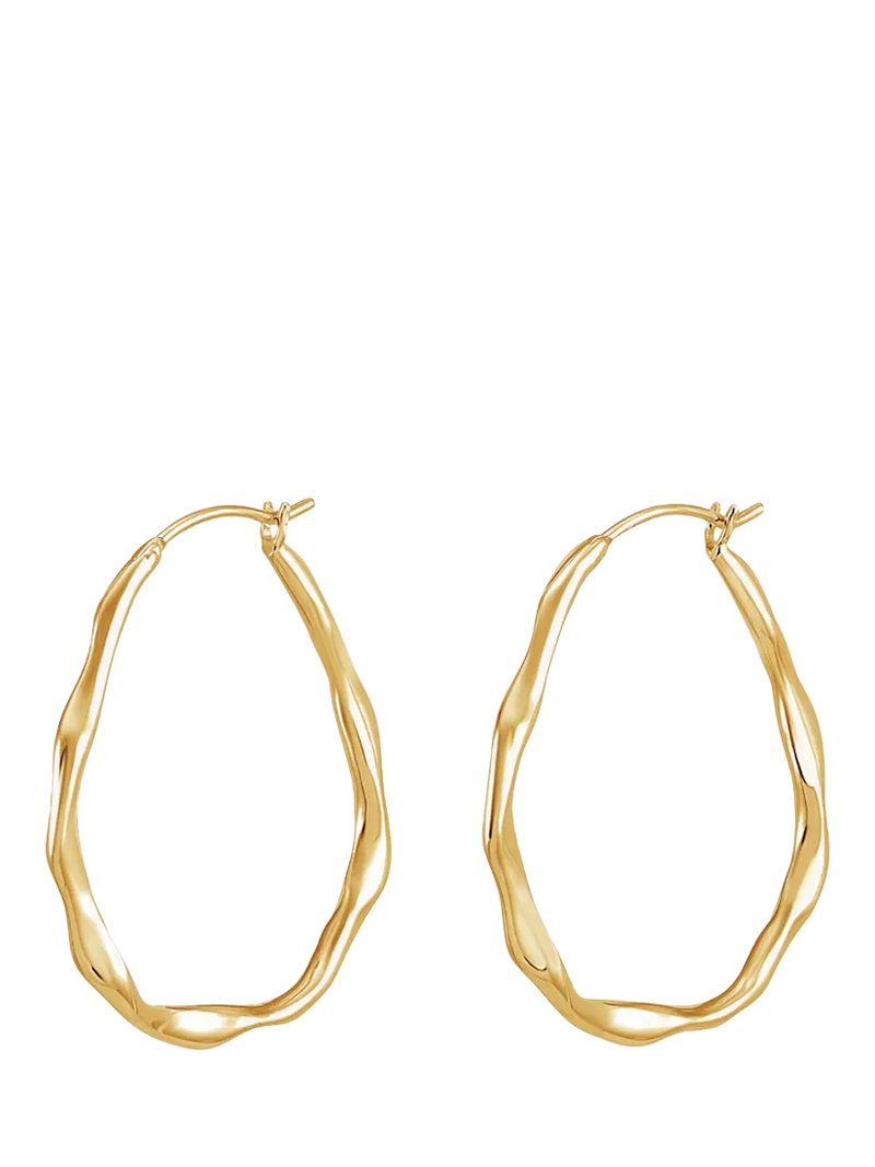 Dower & Hall Large Oval Waterfall Earrings
