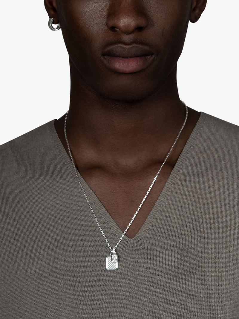 Dower & Hall men's humbug necklace silver 56cm, UK version