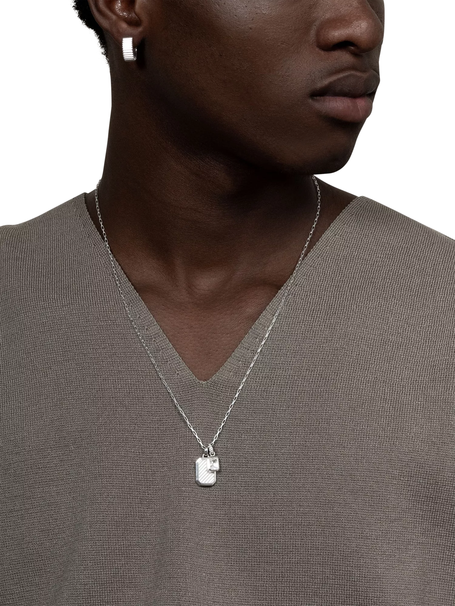 Dower & Hall men's humbug necklace silver 56cm, UK version