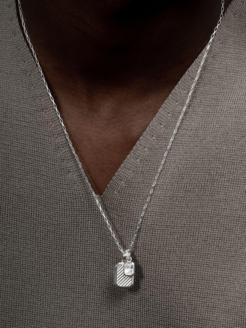 Dower & Hall men's humbug necklace silver 56cm, UK version