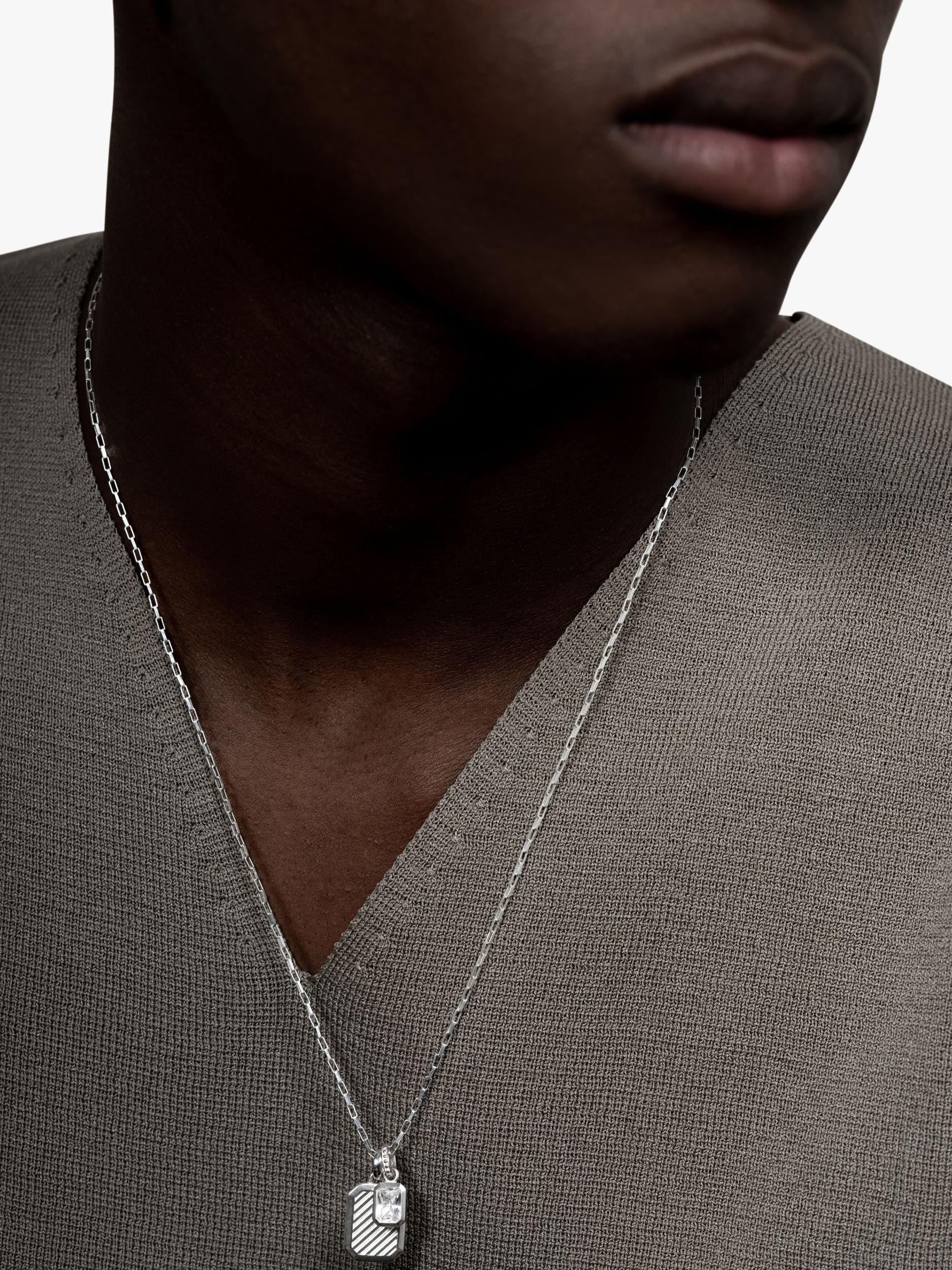 Dower & Hall men's humbug necklace silver 56cm, UK version