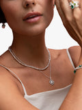 Dower & Hall sterling silver compass charm necklace (British brand)