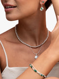 Dower & Hall sterling silver compass charm necklace (British brand)