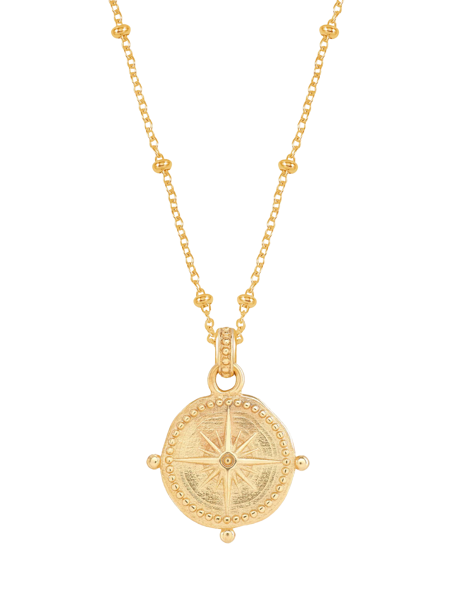Dower & Hall compass pendant necklace 46cm (British brand)