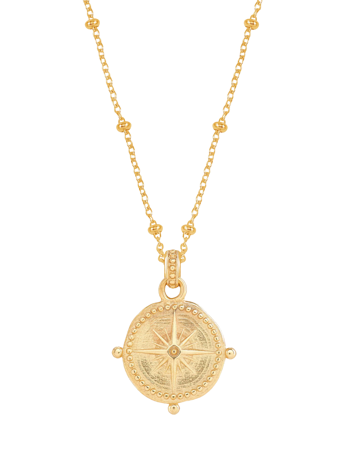 Dower & Hall compass pendant necklace 46cm (British brand)