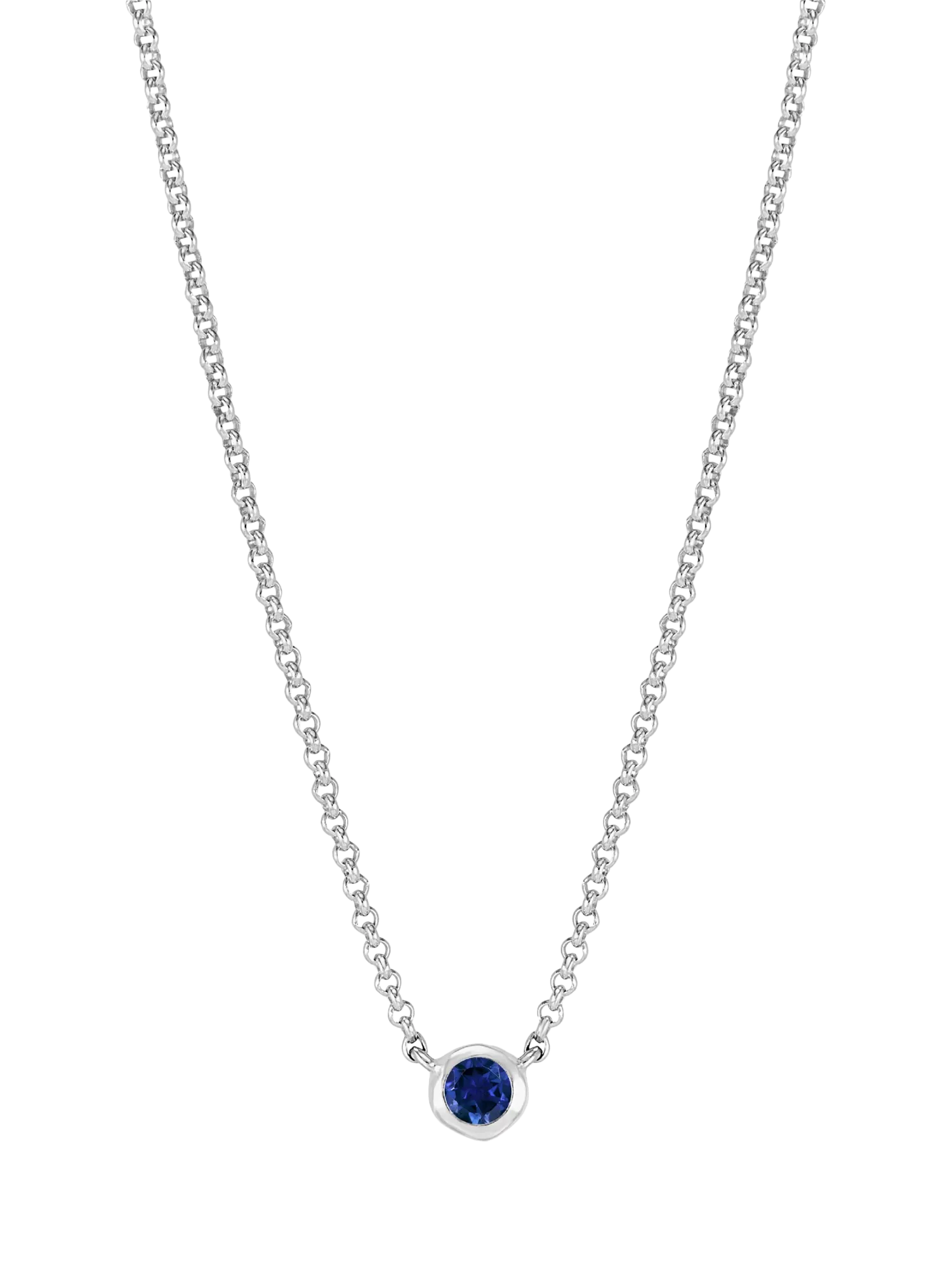 Dower & Hall sapphire dewdrop pendant necklace 46cm (British brand)