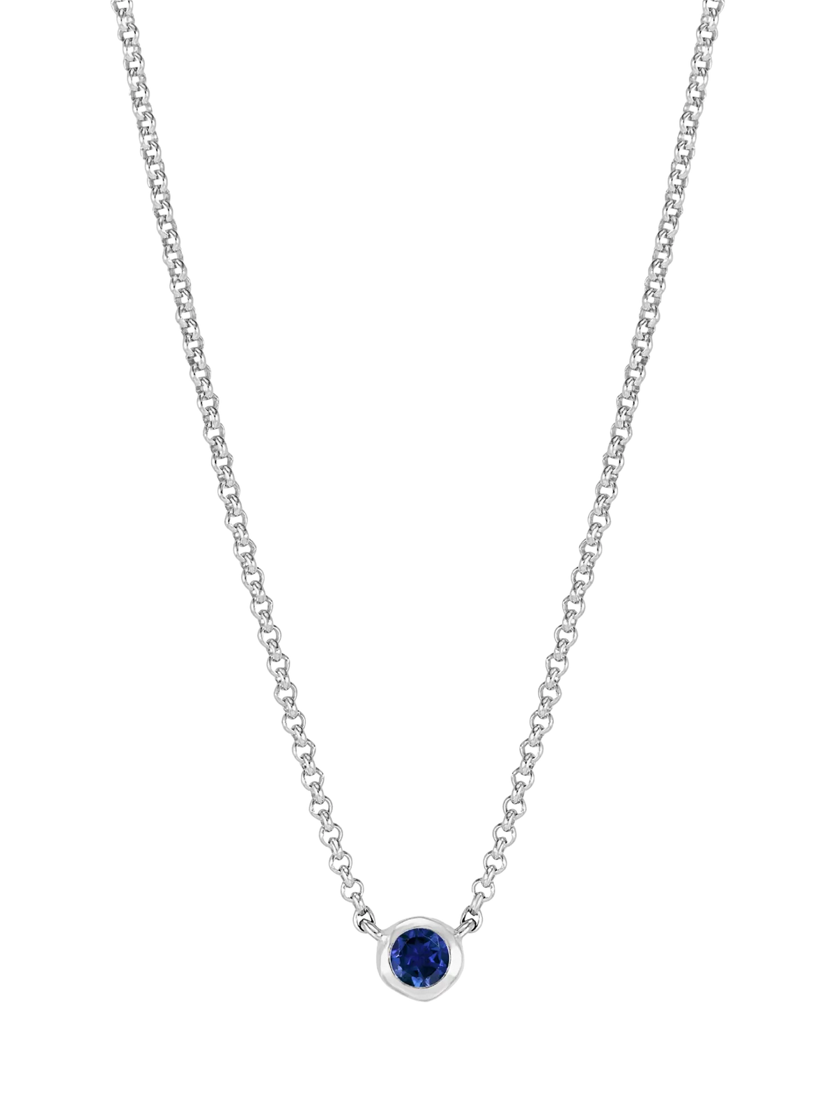 Dower & Hall sapphire dewdrop pendant necklace 46cm (British brand)