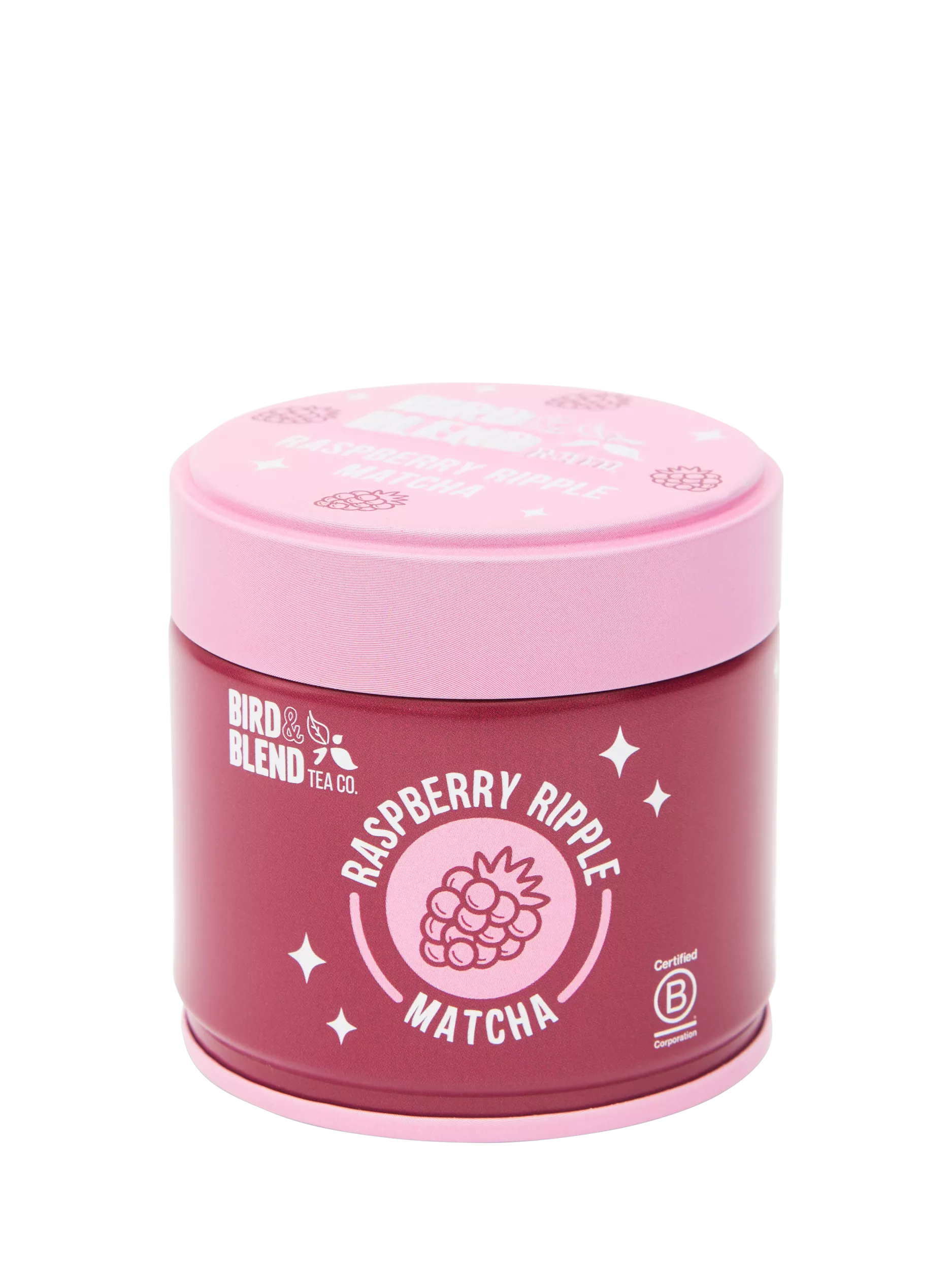 Bird & Blend Raspberry Ripple Matcha 30g, imported from the UK