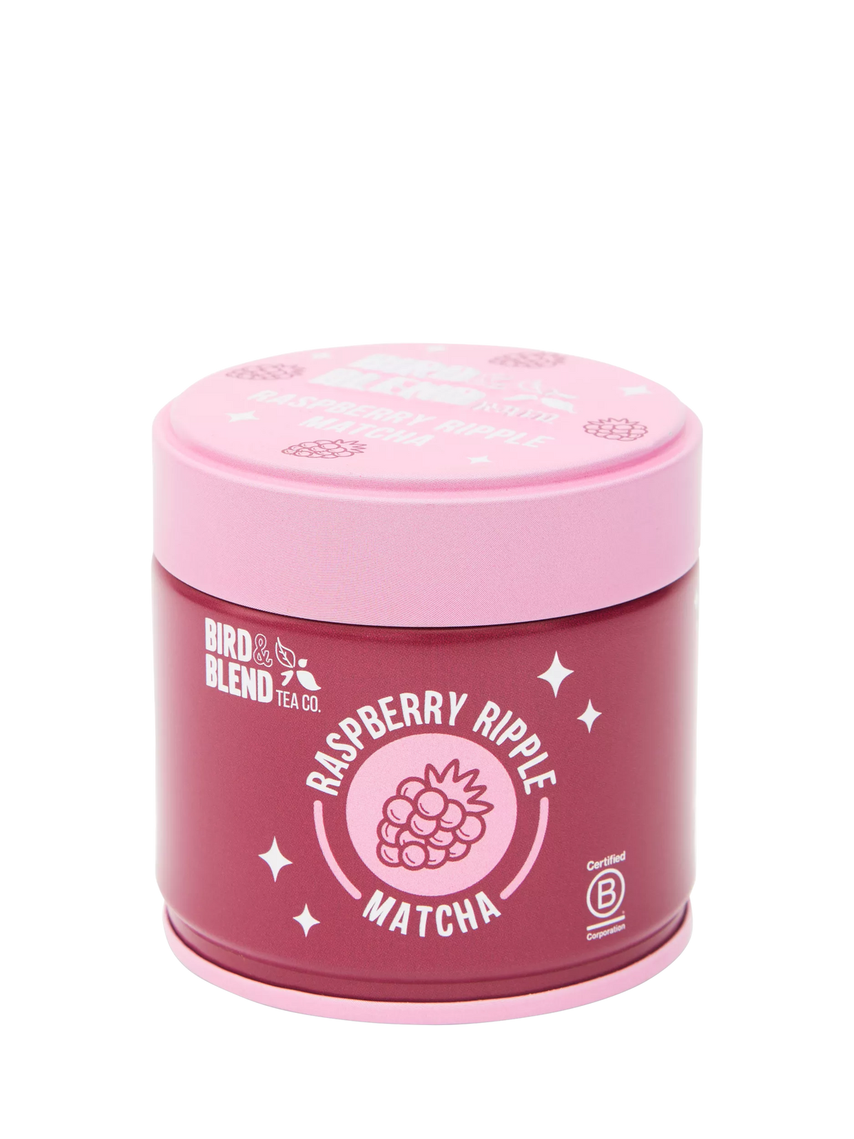 Bird & Blend Raspberry Ripple Matcha 30g, imported from the UK