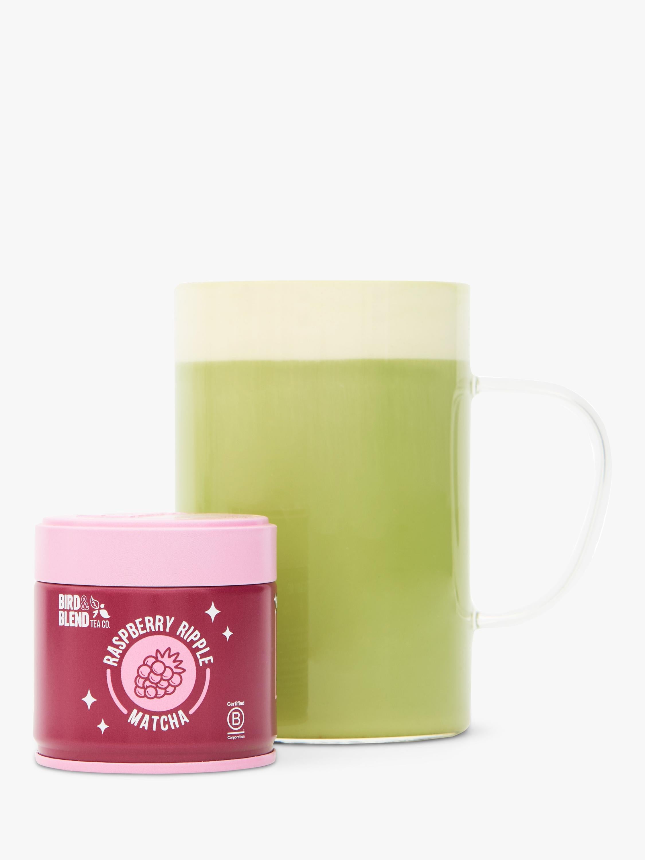 Bird & Blend Raspberry Ripple Matcha 30g, imported from the UK