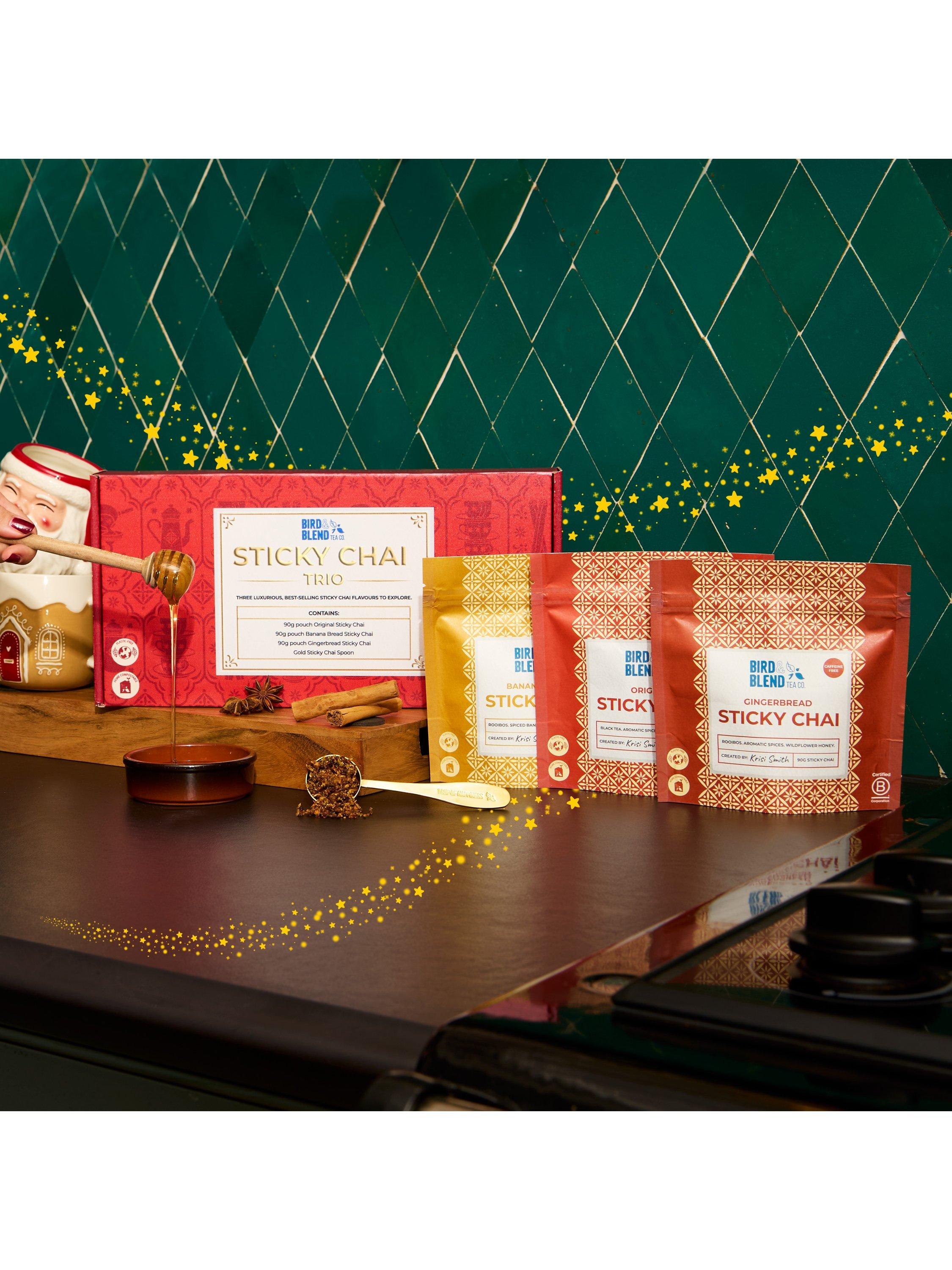 Bird & Blend Sticky Chai Trio 3x90g, imported from the UK