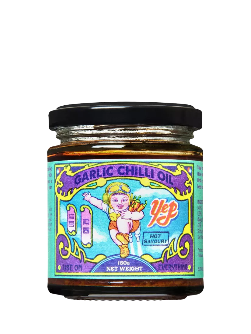 Yep Kitchen garlic chilli oil 160g, imported from the UK