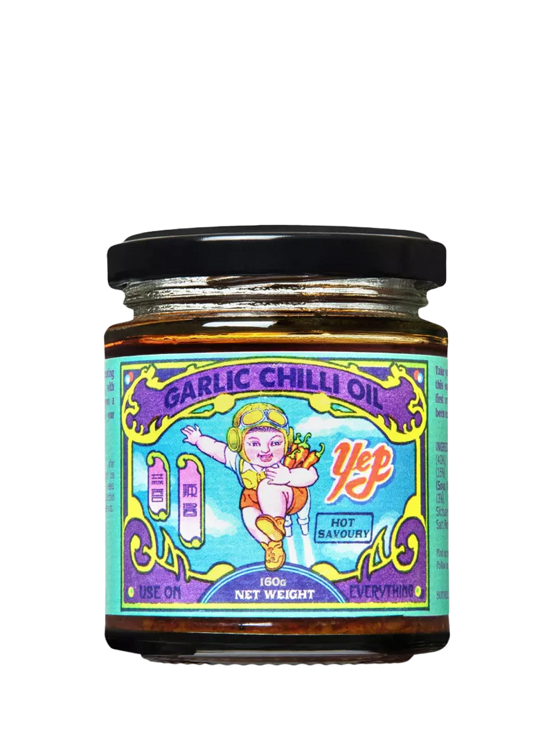 Yep Kitchen garlic chilli oil 160g, imported from the UK